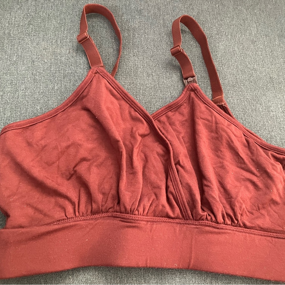 Wireless Bralette in Rust Red - Unbranded